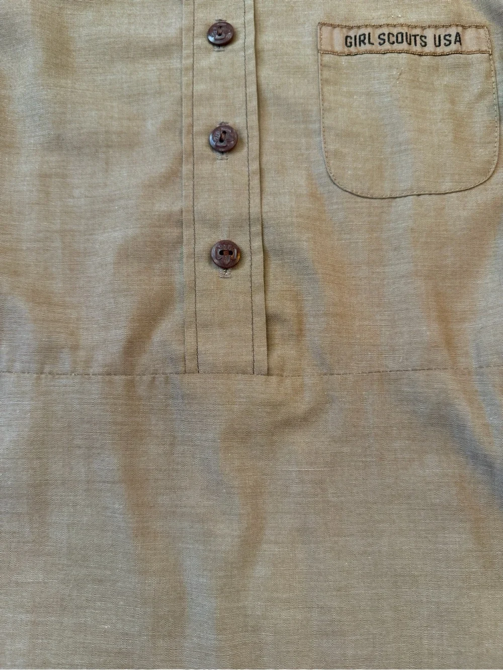 Brown Short-Sleeve Uniform Dress
